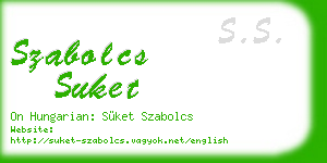 szabolcs suket business card