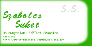 szabolcs suket business card